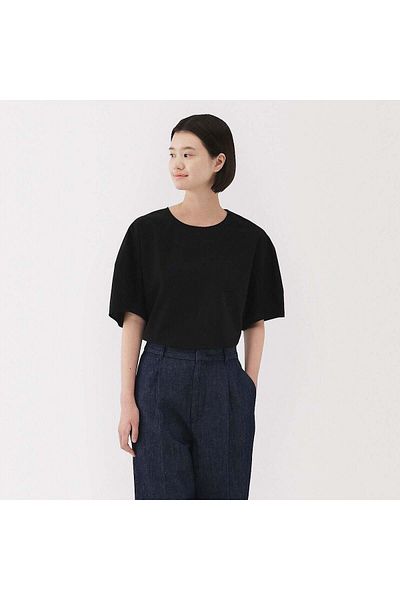 Muji بلوزة كول تاتش بأكمام قصيرة