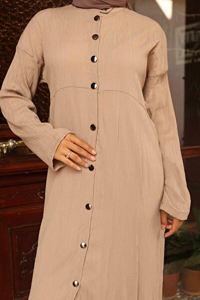 MİSSKAYLE Collar Detailed Long Suit Mink