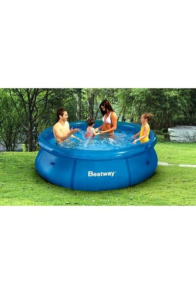 ideal STORE Family Time Pool, 3 Layers, Easy Installation, Durable Material, Size 244x66cm, Blue Color, Capacity