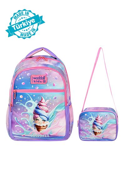 Royal Glow Sweet Cute Candy Ice Cream Patterned Keychain Gift Primary School Bag Lunch Bag