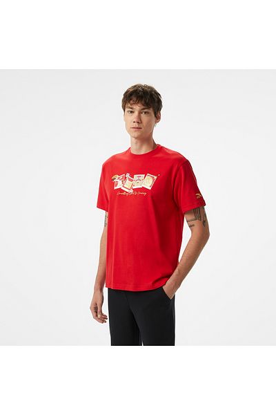 Anta Cny Good Luck Men's Red T-Shirt
