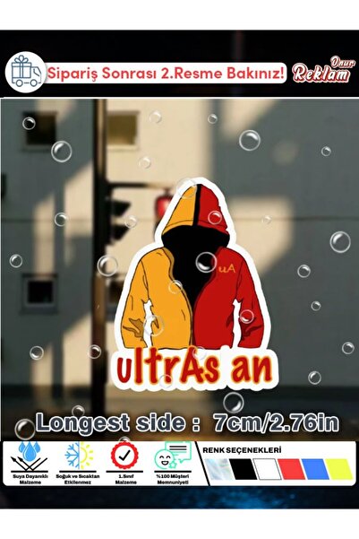 Onur Reklam UltrAslan Stickerı – Suya Dayanıklı Mini Boy 7 cm