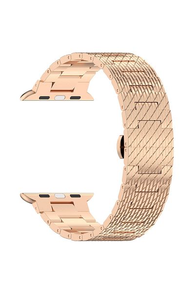 SKYDDAR INNOVATION Stainless Steel Strap for Apple Watch 1/2/3/4/5/6/7/8/9/SE/SE 2 (38/40/41mm), W052 - Pink