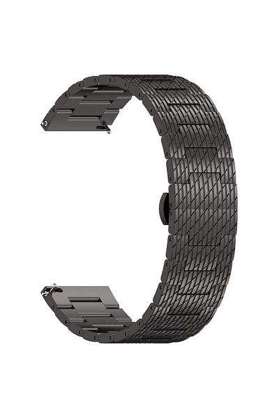 SKYDDAR INNOVATION Stainless Steel Strap for Samsung Galaxy Watch 4/5/Active 2, Huawei Watch GT 3 /3 Pro, W052 - Black
