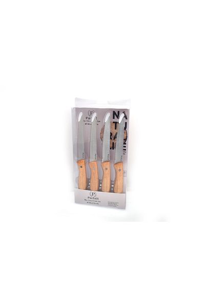 Parfait 4-Piece Steak Knife Set with Wooden Handle