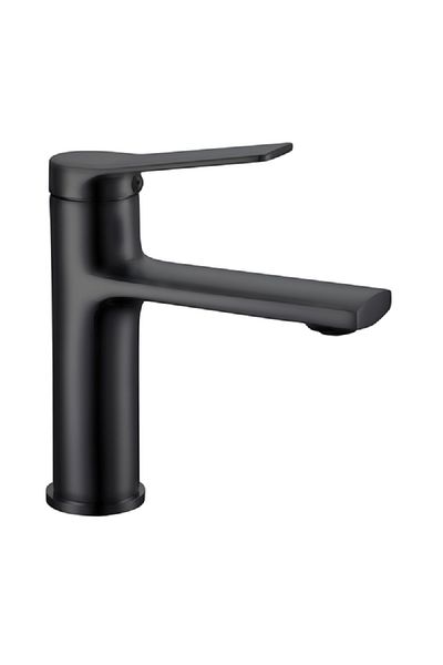 AQUADROP Durable Modern Design Single Handle Solid Brass Basin Mixer Black