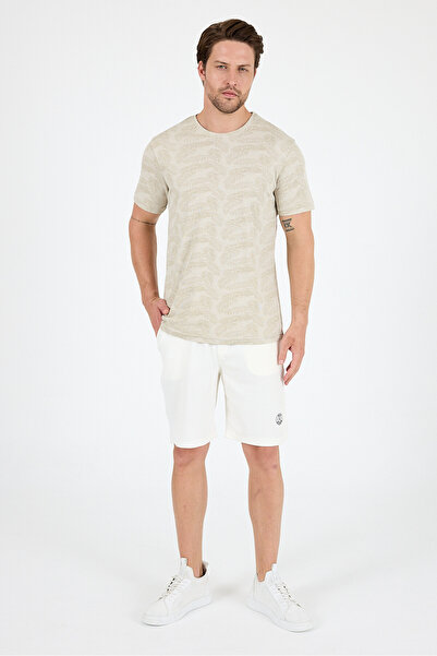 Rodi Men's Crew Neck Patterned T-Shirt – 100% Cotton – Comfortable and Stylish Casual Short Sleeve T-Shirt 0115