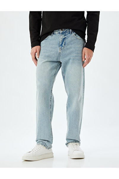 Koton Ανδρικά τζιν για ενήλικες Petrol 5WAM40065ID