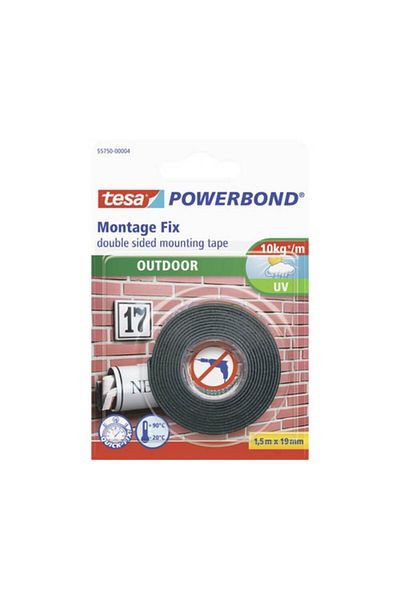 Tesa Bandă dublu adezivă transparentă pentru exterior, 19 mm x 1,5 m