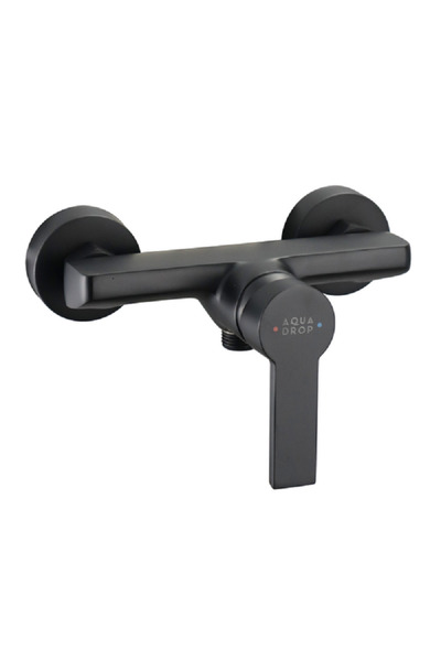 AQUADROP Durable Modern Design Single Handle Solid Brass Shower Mixer Black