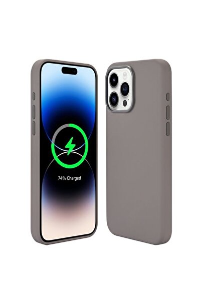 PROTECT غطاء سيليكون مغناطيسي آمن لجهاز iPhone 15 PRO® بلاتيني|SMIP15PPLT