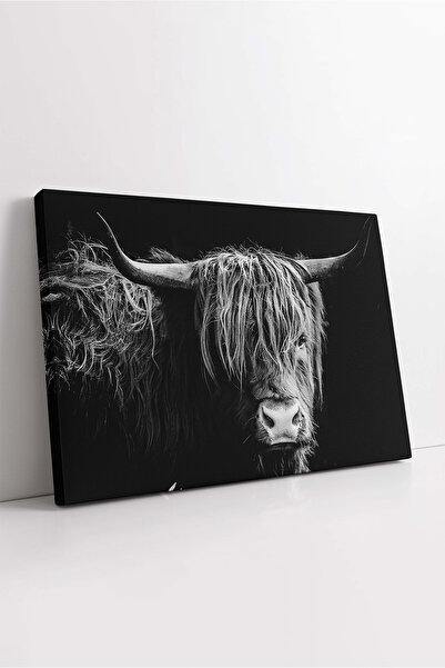 KOSS Dijital Εκτύπωση σε καμβά μαύρου και άσπρου αγελάδας, ζωγραφική με θέμα ...