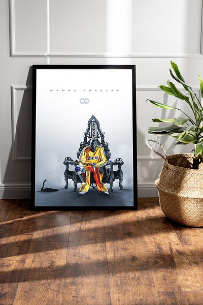 Saturn Pictură înrămată Kobe Bryant - Pictură poster NBA Mamba Forever