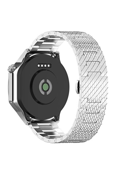 SKYDDAR INNOVATION Λουράκι από ανοξείδωτο ατσάλι για Huawei Watch GT 2/2 Pro/3 Pro /Ultimate, Xiaomi Watch S1, W052 - Ασημί