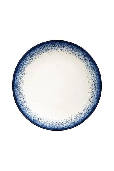 Kütahya Starry Dreams Porcelain Round Flat Dinner Plate Blue and White 19cm
