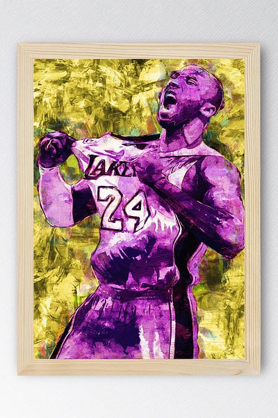 Saturn Pictură înrămate Kobe Bryant - Pictură poster NBA de baschet