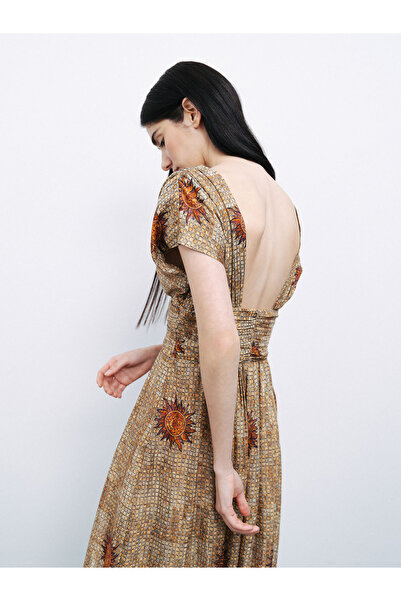 Nocturne Desenli Maxi Elbise