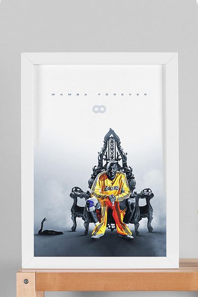 Saturn Pictură înrămată Kobe Bryant - Pictură poster NBA Mamba Forever