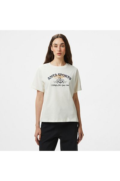 Anta Sports Club Women's White T-Shirt