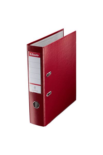 Esselte Binder de hârtie Esselte Economy A4, laminat, culoare cireș, lățime 7,5 cm