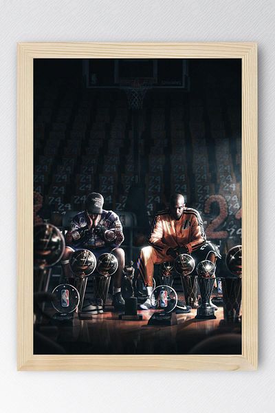 Saturn Pictură înrămate Kobe Bryant - Pictură poster NBA de baschet