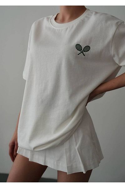 OYERGA MODA Women's Tennis Printed T-Shirt
