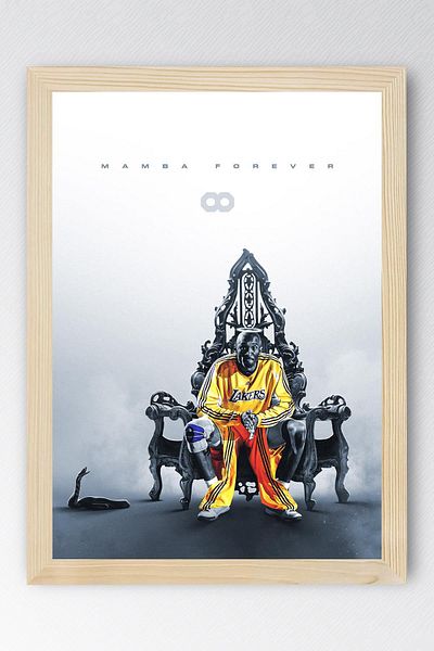 Saturn Pictură înrămată Kobe Bryant - Pictură poster NBA Mamba Forever