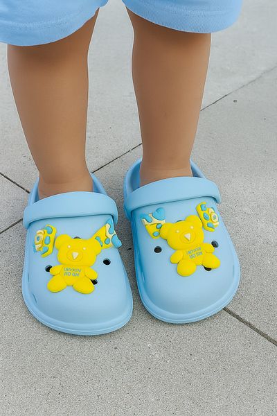 Twingo Twi̇ngo Children's Cross Baby Blue Beach, Garden and House Slippers