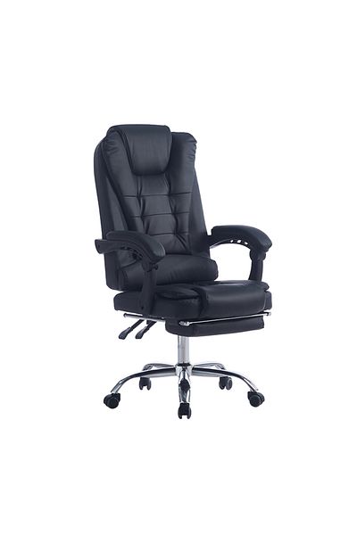 Quasar & Co. Office chair model Beta, ergonomic, adjustable height, retractable footrest, eco-leather