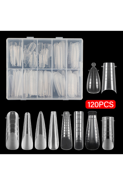 Choice mix2 120Pcs/BOX Dual Nail Forms Extension Mold Quick Buliding False Na...