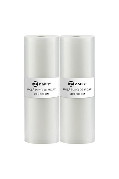 zafit Set 2 role de saci vidați ZAFIT™, 28 x 300 cm, reutilizabili, durabili, sous vide, lavabili în mașina de spălat vase