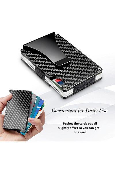 valkyrie Rfid Protected Aluminum Metal 20 Card Capacity Slim Lightweight Secure Card Holder Carbon