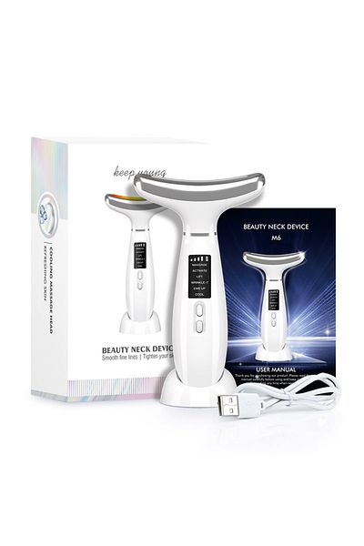 Choice WHITE V Line Face Neck Lifting Machine EMS Microcurrent LED Photon Therapy Beauty Device Anti Wrinkl
