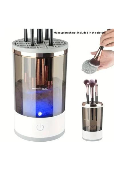 choice2 Gray Standard 3 In 1 USB Electric Makeup Brush Cleaner Portable Makeu...