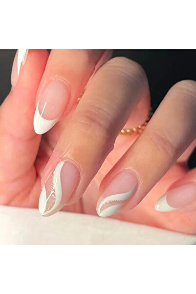 Choice 24 قطعة من الأظافر الوردية القصيرة المربعة باللون العاجي، أظافر صناعية فرنسية، فن الأظافر قابل للإزالة للأزواج