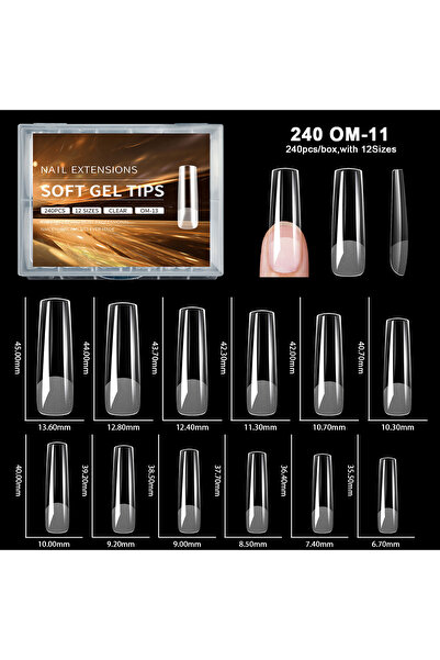 Choice OM-13 2XL أطراف هلامية طويلة جدًا وناعمة نصف شفافة غير لامعة تغطية كام...