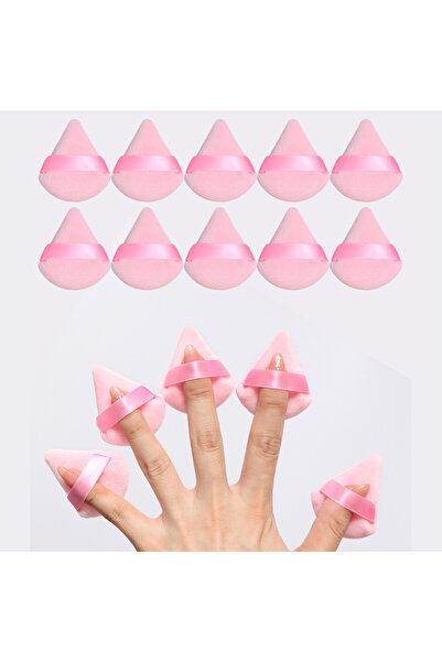 Choice4 01 10Pcs Mini Triangle Shape Velvet Powder Puffs, Soft Makeup Blender...