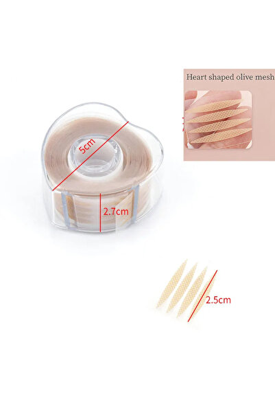 Choice11 heart mesh olive 600 pcs Double Fold Eyelid Tape Sticker Invisible L...
