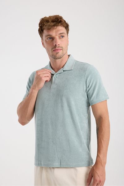 hateko Μπλουζάκι Raymons Terry Polo Collar από ύφασμα πετσετών