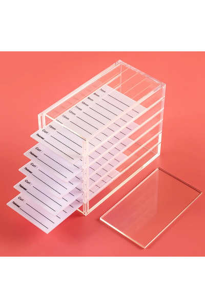 Choice1 white 1Pcs Eyelash Extensions Storage Box 5 Layers Acrylic Pallet Lash Organizer Holder Display Stan