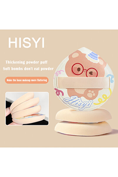 Choice 01 إسفنجة حلوى قطنية دائرية كرتونية، رطبة وجافة، إسفنجة مخملية محمولة، خافي عيوب المكياج الكوري