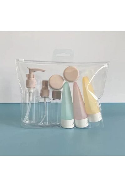Choice Plastic B 11PCS Travel Refillable Bottle Set Refillable Spray Lotion Shampoo Shower Tube Bottling Re