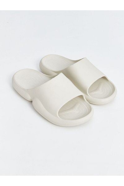 LC Waikiki Beige Flat Single Strap Men's Slippers