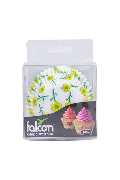 Falcon Cake Cups 9.5 cm – 100 Pcs | Non-Stick Baking Liners for Muffins & Cupcakes