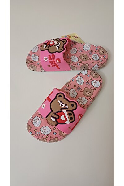 GEZER Yazlık Rahat Taban Ayıcıklı Kız Çocuk Terlik