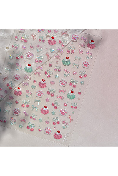 Choice 1 قطعة 1 قطعة لطيف حقيبة من ملصقات سحر الأظافر نجم البحر 3D هلام المحيط الأسماك فقاعة لاصقة مسمار ملصقا