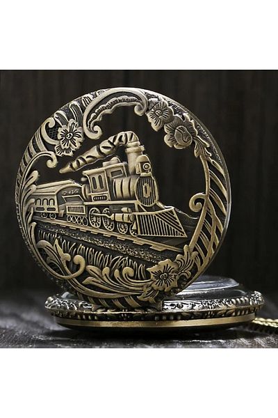 Wolawood Nostalgic Chain Pocket Watch Metal Chain Watch Antique Ottoman Style Special Retro Gift Collection