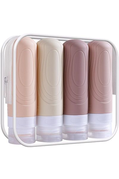 Choice 4PCS C Travel Bottles for Toiletries, Approved 3oz Travel Size Containers BPA Free Leak Proof Refill