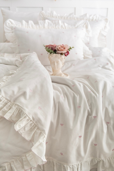 ZEBRACASA Polina Embroidered Duvet Cover Set