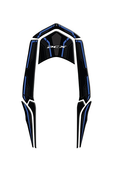 Redline Grafik Honda PCX 2025 Karbon Mavi Kuyruk Pad Redline Grafik